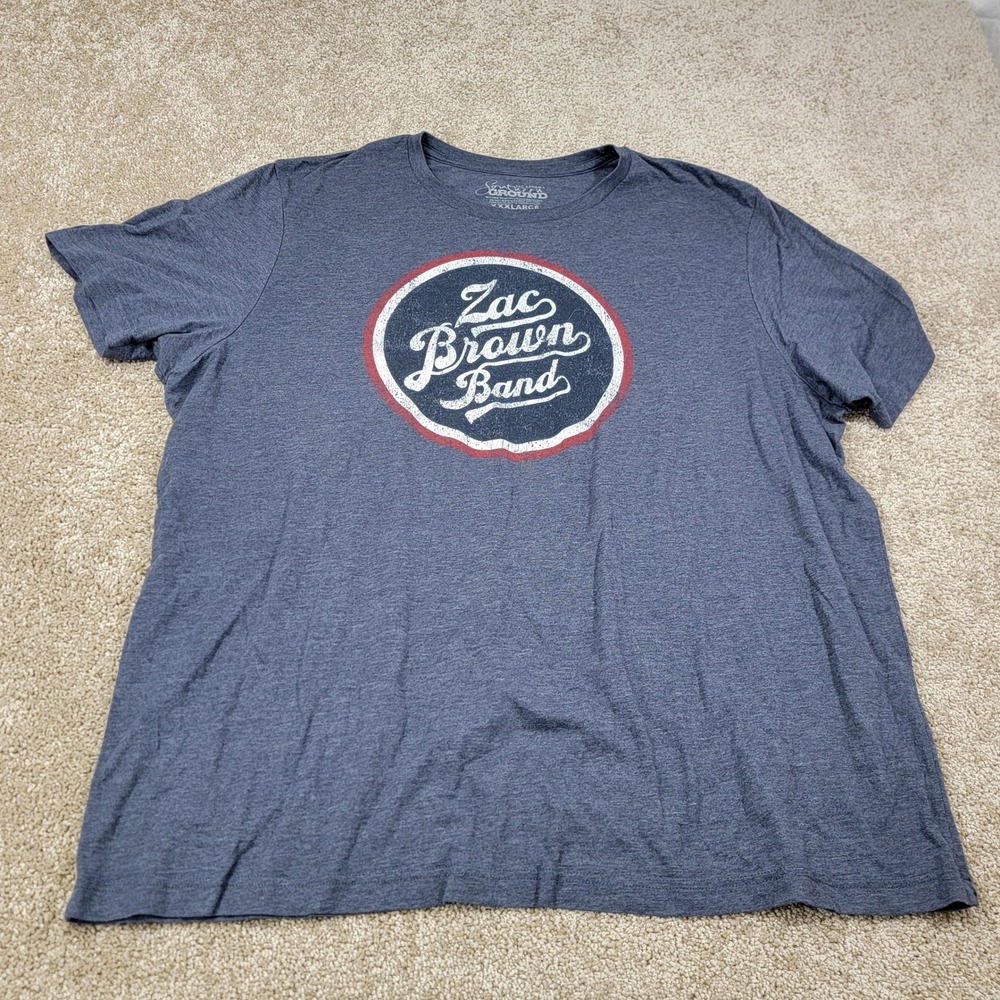Zac Brown Band T-Shirt XXXLarge Mens Gray Welcome Home 2017 Tour Graphic